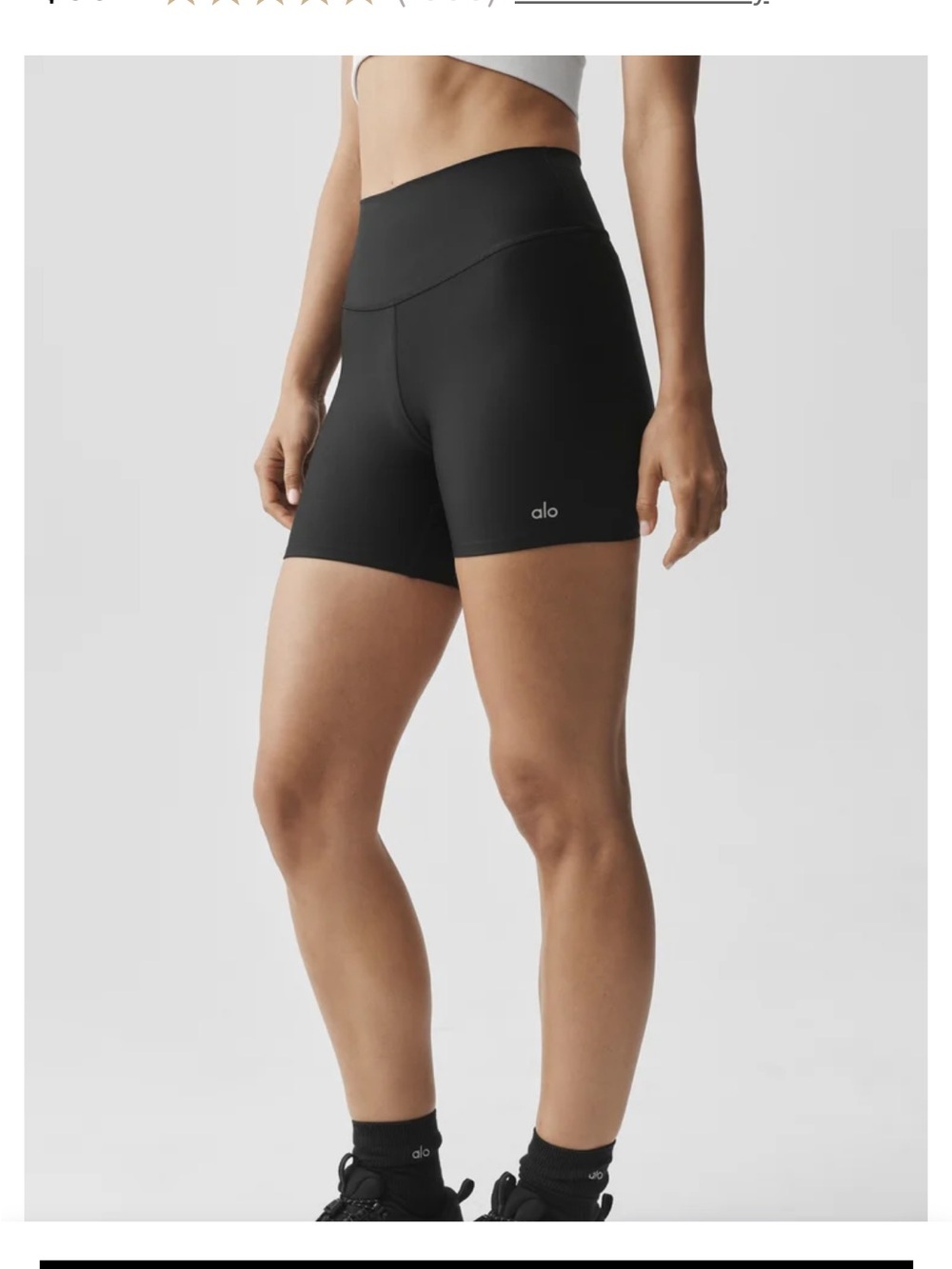 ALO Yoga Black High-Waist Bike Shorts